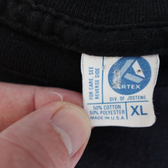 Vintage Desert Shield Shirt Mens XL Black Graphic Tee Single Stitch Made USA 90s - Picture 3 of 7